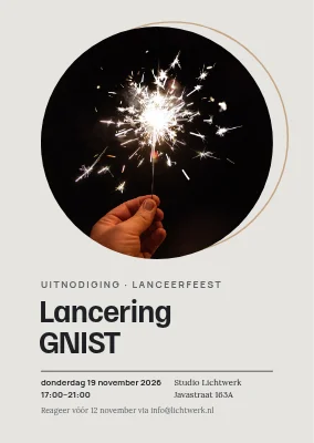 Lanceringsfeest — sterretje in een cirkel