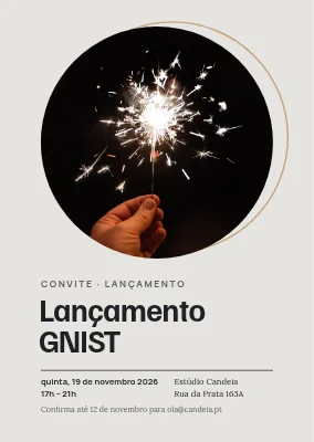 Festa de lançamento — estrelinha num círculo