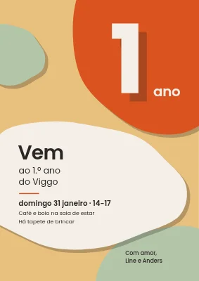 Primeiro aniversário — placa de boas-vindas em papel recortado