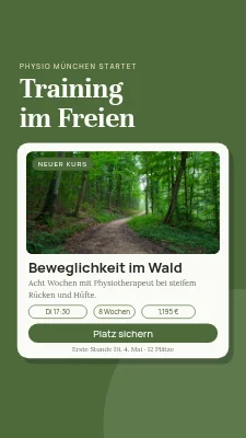 Physiotherapie — Start des neuen Kurses