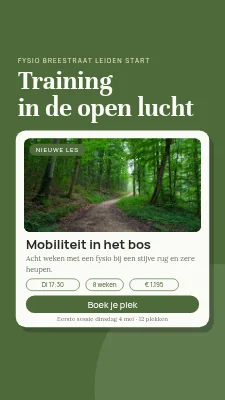 Fysiotherapie — lancering nieuwe les