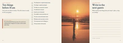 Pages 18–19 of Welcome folder for a holiday home owner – 20 pages