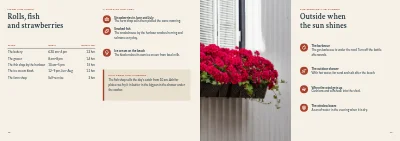 Pages 16–17 of Welcome folder for a holiday home owner – 20 pages