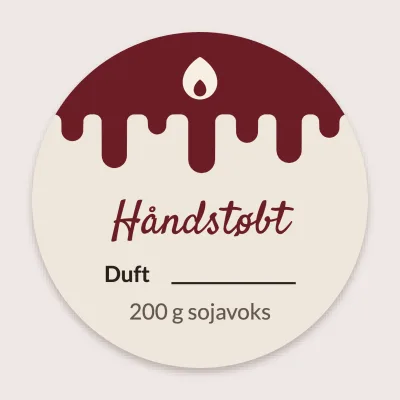 Håndstøbt med voksdryp