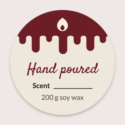 Hand poured with wax drips