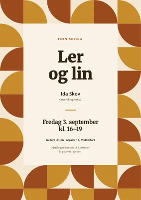 Fernisering med mønsterfelt — plakat