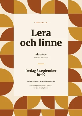 Vernissage med mönsterfält — affisch
