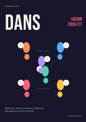 Sæsonprogram for danseskole – 16 sider