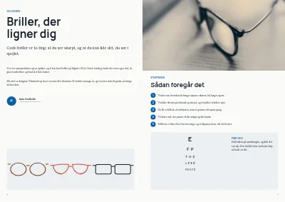 Side 2–3 af Brillekatalog for optiker – 12 sider