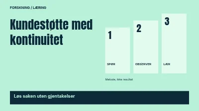 Kundestøtte med kontinuitet