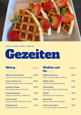 Strandcafé am Wattenmeer — Speisekarte