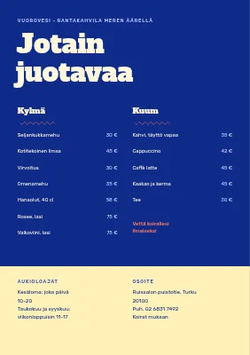 Sivu 2 – Vattimeren rantakahvila — ruokalista