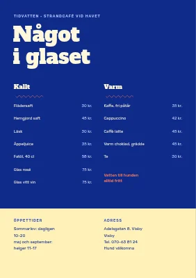 Sida 2 av Strandcafé vid Vadehavet — meny
