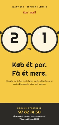 Optiker med 2 for 1 i Lemvig