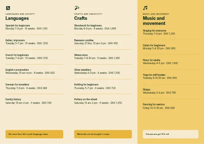 Seite 2 von Evening school course catalogue
