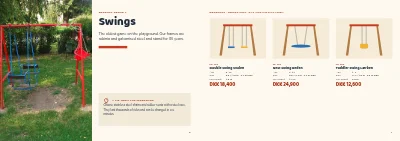 Pages 6–7 of Product catalogue for playground equipment – 24 pages