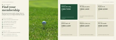 Pages 6–7 of Membership brochure for a golf club – 16 pages