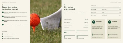 Pages 8–9 of Membership brochure for a golf club – 16 pages