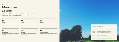 Pages 10–11 of Membership brochure for a golf club – 16 pages