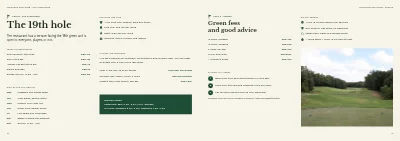 Pages 12–13 of Membership brochure for a golf club – 16 pages