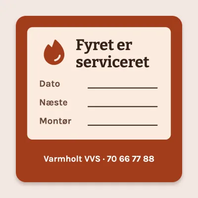 Fyret er serviceret