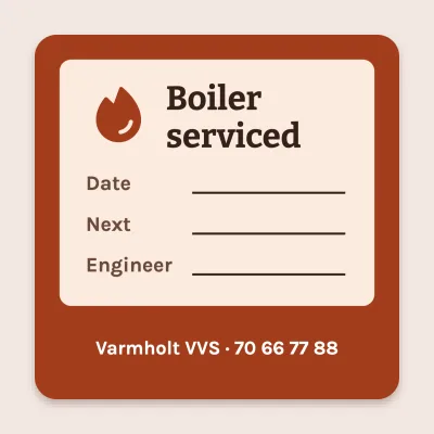 Boiler serviced
