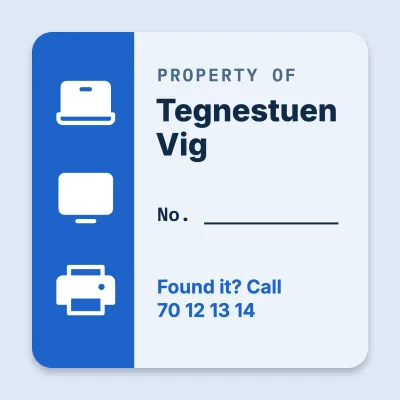 Equipment with owner and number