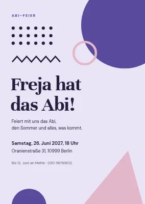 Abschlussfeier — verspielte Geometrie