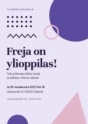 Valmistujaisjuhla — leikkisä geometria