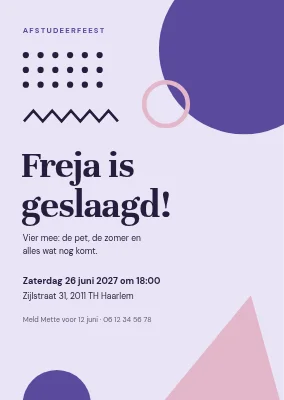 Afstudeerfeest — speelse geometrie