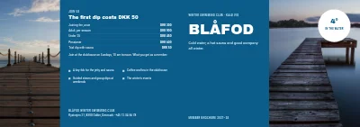 Cover of Member brochure for a winter swimming club – 8 pages