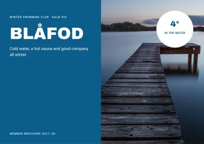 Member brochure for a winter swimming club – 8 pages