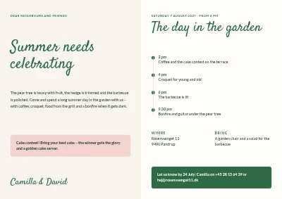 Page 2 of Garden party with bunting