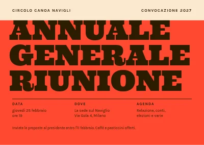 Assemblea generale — parola gigante su rosso pomodoro