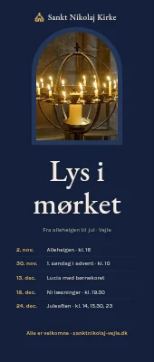 Roll-up til kirken — lys i mørket