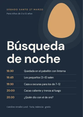 Búsqueda de huevos al anochecer — programa