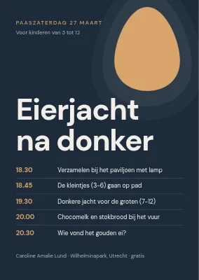 Eierenjacht in het donker — programma