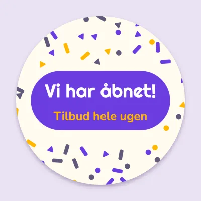 Åbningstilbud med konfetti