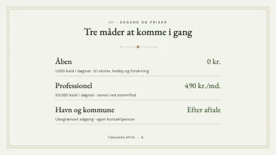 Side 5 af API-introduktion — tidevandsdata