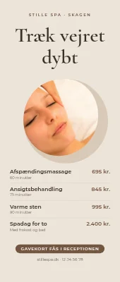 Roll-up til spa og massage — træk vejret dybt