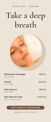 Spa roll-up — take a deep breath