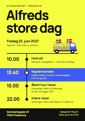 Studenterfest — dagens tidsplan