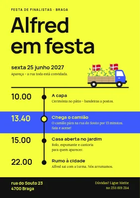 Festa de graduação — a cronologia do dia