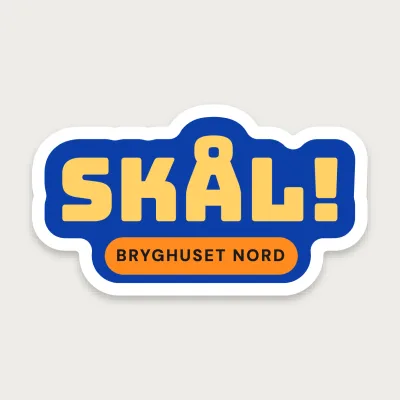 The skål lettering