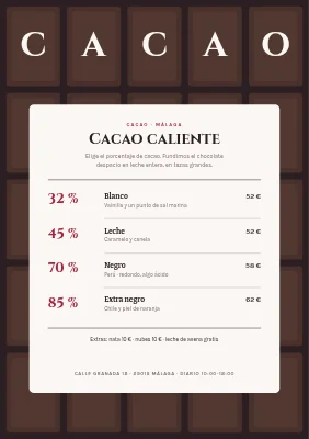 Página 1 de Bar de chocolate — chocolate caliente y pasteles