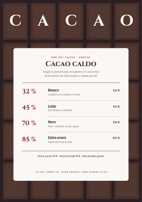 Cioccolateria — cioccolata calda e dolci