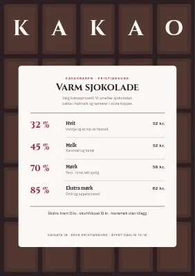 Sjokoladebar — varm kakao og kaker