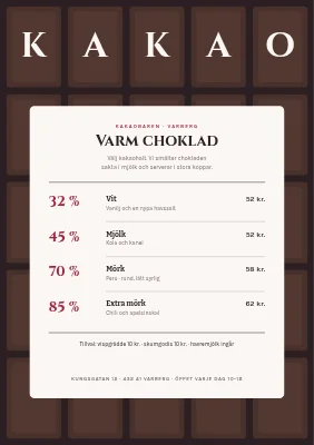 Sida 1 av Chokladbar — varm choklad och bakverk