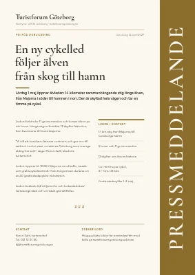 Pressmeddelande — turistbyrå