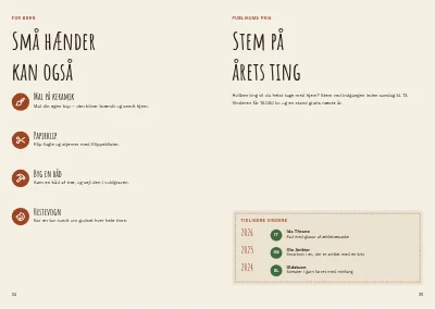 Side 24–25 af Program og udstillerliste for kunsthåndværkermarked – 32 sider